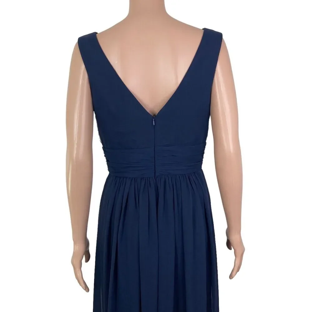 Dessy Collection Dress Womens 8R Midnight Blue Maxi